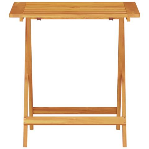 Set Bistro Pieghevole da 3 Pezzi in Legno Massello di Acacia - Foto 8