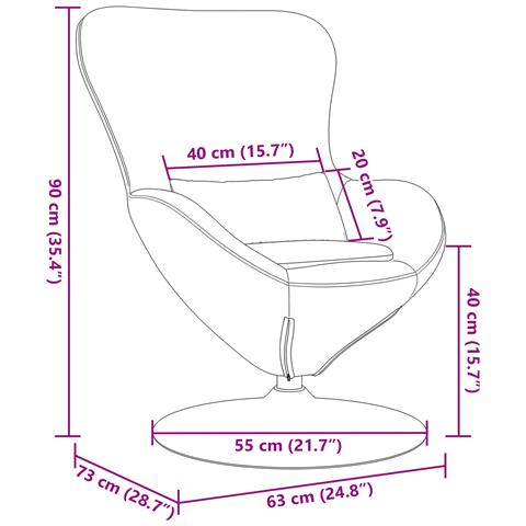 Poltrona a Uovo in Velluto Giallo - Foto 8