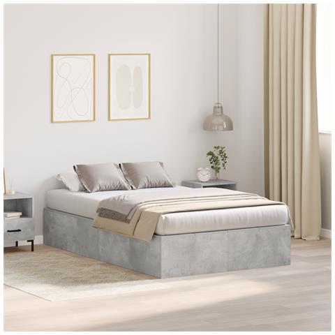 Struttura Letto Storage Grigio Cemento 120x200 cm - Foto 2