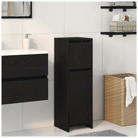 Mobile bagno  Nero Rovere 30x30x95 cm in legno ingegnerizzato - Foto 2