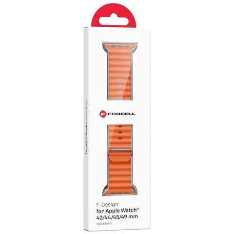 Cinturino Fa12 Silicone Per Apple Watch 1-2-3-4-5-6-7-8-9 Se Ultra 42-44-45-49mm Orange - Foto 5