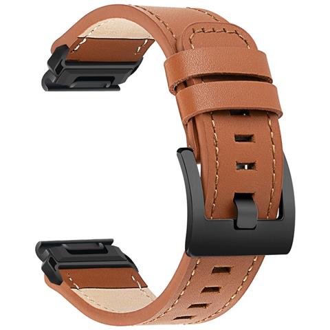 Cinturino In Vera Pelle Stile Retrò Compatibile Con Garmin Fenix 8/fenix 7x /fenix 3 Brown 20 Mm - Foto 1