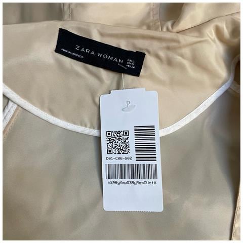 Giacca Da Donna Comoda Leggera Antipioggia Con Cappuccio Beige Taglia S - Foto 5