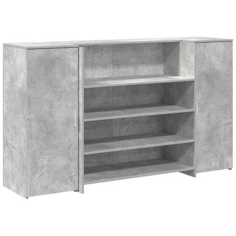 Banco Reception Grigio Cemento 180x50x103,5cm Legno Multistrato - Foto 1