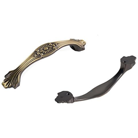 2 Maniglie Anticate In Lega Di Zinco Bronzo Per Ante Di Armadi - Ferramenta Per Mobili Stile Vintage - Foto 1