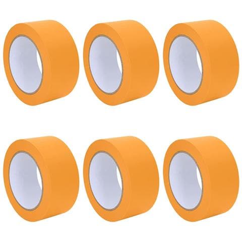 Nastri Adesivi per Pittori 6 pcs Giallo 50mm x 50m Carta - Foto 1