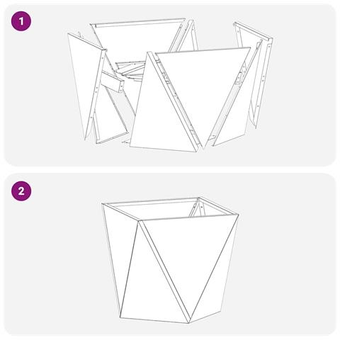 Fioriera 2 pcs Verde oliva 40 x 40 x 40 cm Acciaio - Foto 9