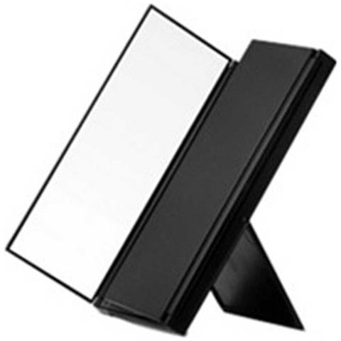 Specchio Da Trucco Tri-fold Con Luce, Specchio Portatile Con Supporto Regolabile Black - Foto 1