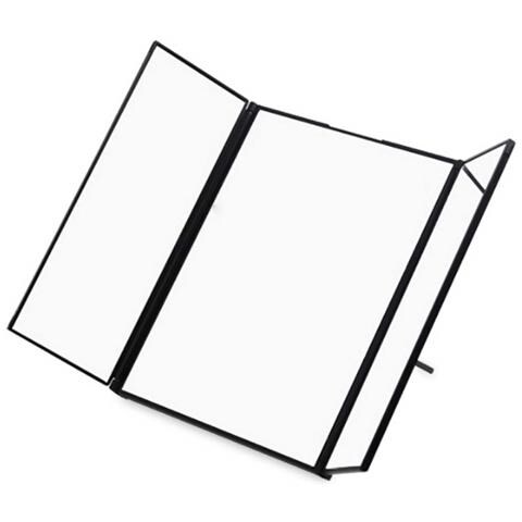 Specchio Da Trucco Tri-fold Con Luce, Specchio Portatile Con Supporto Regolabile Black - Foto 2
