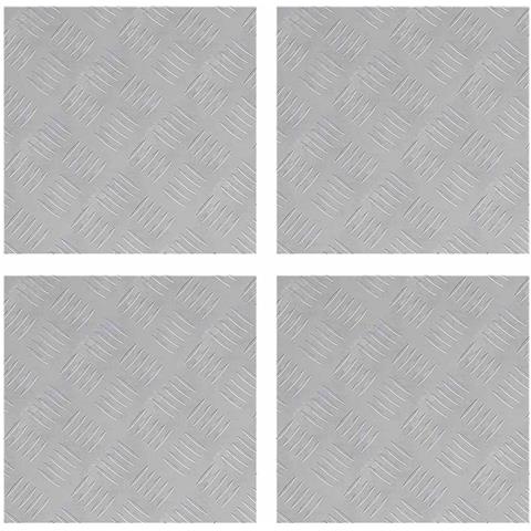 Dischi Quadrati 4 pcs Argento 40 x 40 cm Alluminio - Foto 1