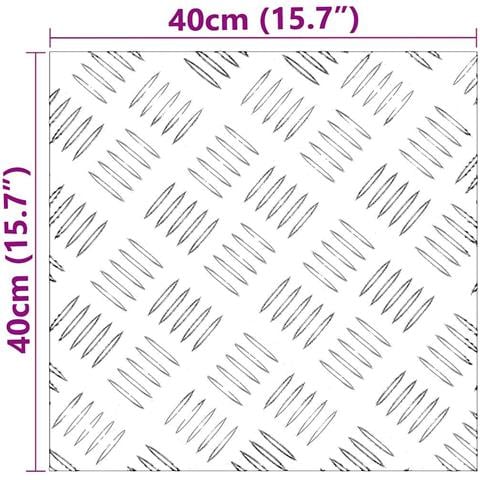 Dischi Quadrati 4 pcs Argento 40 x 40 cm Alluminio - Foto 8