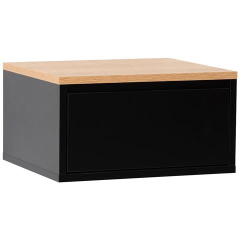 Comodino Sospeso Desi 1 Cassetti Colore Nero /rovere - Foto 1