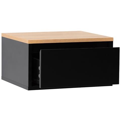 Comodino Sospeso Desi 1 Cassetti Colore Nero /rovere - Foto 2