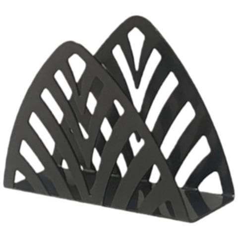 Portatovaglioli A Forma Di Foglia In Acciaio Inossidabile - Elegante Decorazione Da Tavola Black - Foto 1