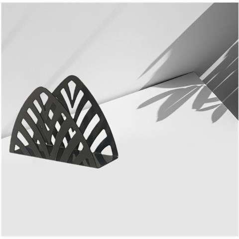 Portatovaglioli A Forma Di Foglia In Acciaio Inossidabile - Elegante Decorazione Da Tavola Black - Foto 2