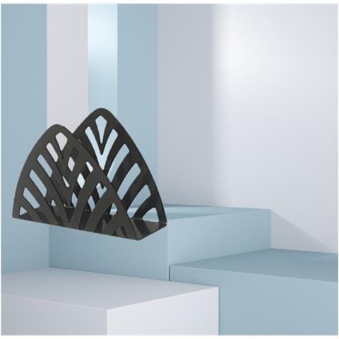 Portatovaglioli A Forma Di Foglia In Acciaio Inossidabile - Elegante Decorazione Da Tavola Black - Foto 3
