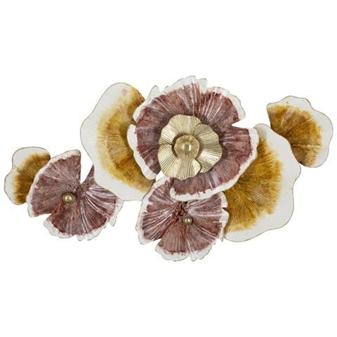 Decorazione In Metallo 3d Fiori 16-multicolore-metallo-92,1x8,3x51,4 Cm - Foto 1