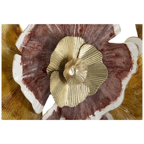 Decorazione In Metallo 3d Fiori 16-multicolore-metallo-92,1x8,3x51,4 Cm - Foto 2