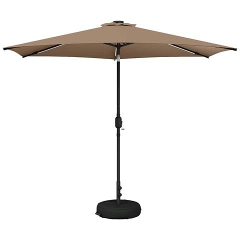 Parasol da Giardino con Luci LED 300 x 300 cm Poliestere - Foto 1