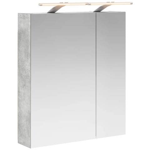 Mobiletto per specchio da bagno con lo scaffale Grigio cemento - Foto 1
