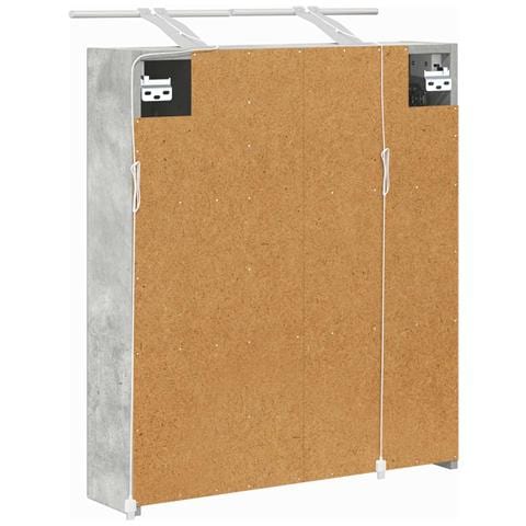 Mobiletto per specchio da bagno con lo scaffale Grigio cemento - Foto 9