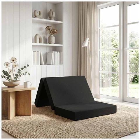 Divano Letto Pieghevole 90 x 67 x 45 cm Nero - Foto 2