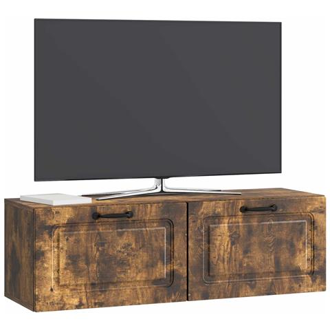 Mobile Porta TV da Muro Rovere Fumo 98 x 31 x 30 cm - Foto 2