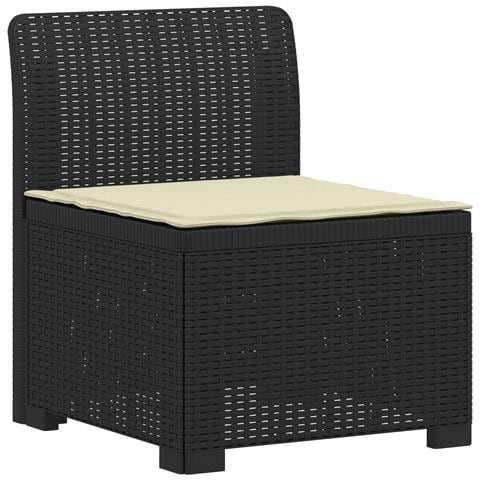 Divano da Giardino a 1 Posto con Cuscino Aspetto Rattan PP - Foto 1
