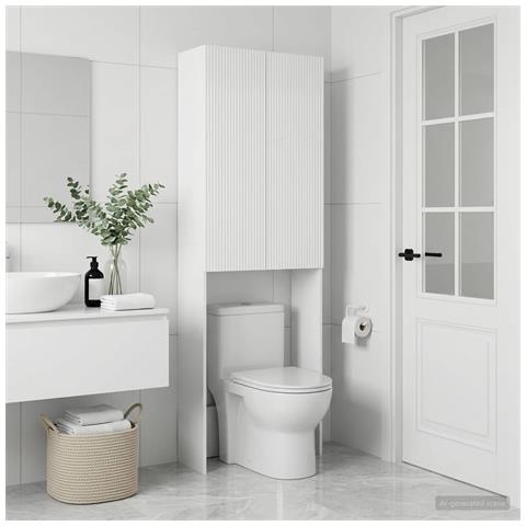 Mobile Bagno ARNHEM Bianco Lucido 66 x 25,5 x 190 cm - Foto 2