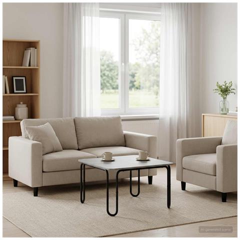 Tavolino da salotto Grigio Cemento 100 x 100 x 45 cm - Foto 2