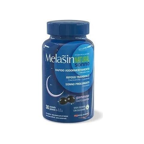 Melasin Natural Sonno 1MG 30 Caramelle Gommose Gusto Lampone - Foto 1