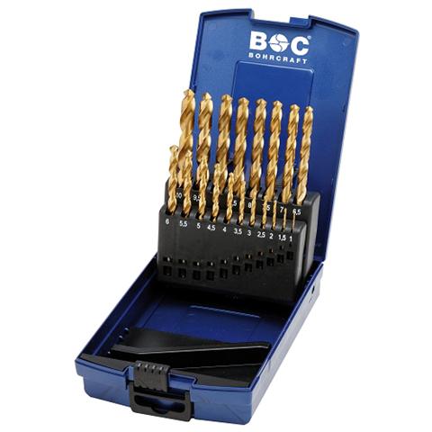 Assortimento Punte Elicoidali Cilindriche HSS-Tin Din 338 - 19 Pezzi - Foto 1