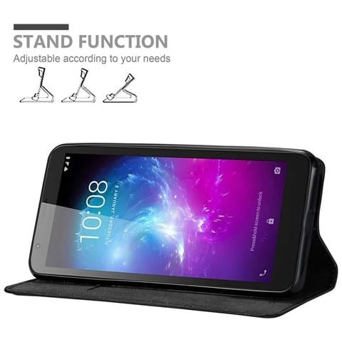 Custodia Compatibile Con Zte Blade A3 2019 In Nero Di Notte - Coperchio Protettiva Con Chiusura Magnetica, Funzione Stand E Tasca Per Le Carte - Foto 2