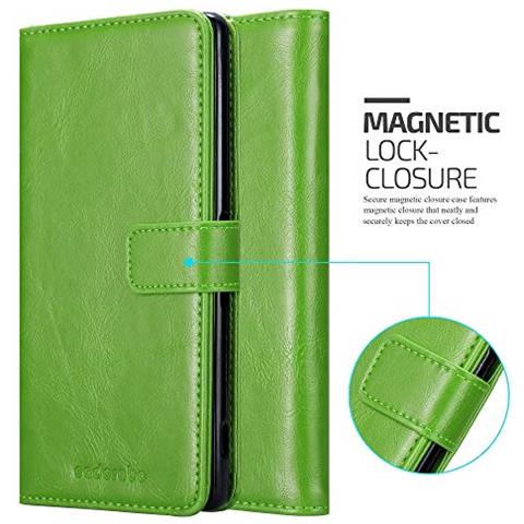 Custodia Compatibile Con Sony Xperia Xa Ultra In Verde Erbe - Coperchio Protettiva Con Chiusura Magnetica, Funzione Stand E Tasca Per Le Carte - Foto 2