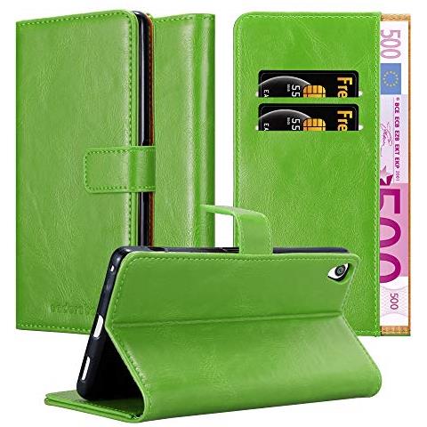 Custodia Compatibile Con Sony Xperia Xa Ultra In Verde Erbe - Coperchio Protettiva Con Chiusura Magnetica, Funzione Stand E Tasca Per Le Carte - Foto 1