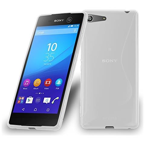 Custodia Compatibile Con Sony Xperia M5 In Semi Transparente - Coperchio Protettivo In Silicone Tpu Flessibile - Foto 1