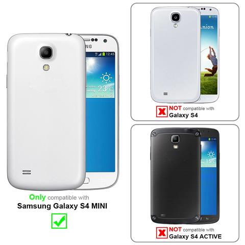 Custodia Compatibile Con Samsung Galaxy S4 Mini In Nero Ossido - Coperchio Protettivo Con Chiusura Magnetica, Funzione Stand E Una Finestra Di Visualizzazione - Foto 7