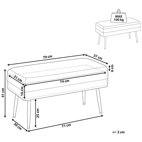 Panca Con Contenitore Per Camera Da Letto Rosa Durham - Foto 13