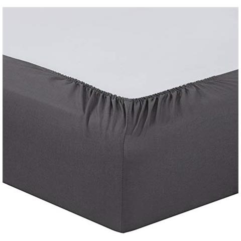 Vision Lenzuola Con Angoli Antracite 140x190 - 100% Cotone - Foto 2