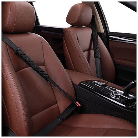 Cintura Di Sicurezza Comfort Harness Pads - Cintura Di Sicurezza Dellauto Comfort Pad X 2 Gancio E Anello Strap - Federe Viaggi Cintura Di Sicurezza (nero)  - Foto 2