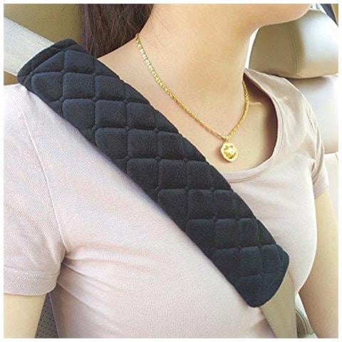 Cintura Di Sicurezza Comfort Harness Pads - Cintura Di Sicurezza Dellauto Comfort Pad X 2 Gancio E Anello Strap - Federe Viaggi Cintura Di Sicurezza (nero)  - Foto 1