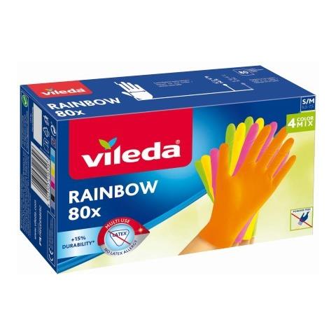 Vileda Guanti Rainbow Picc / med 80pz - Foto 1