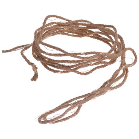 Ghirlanda Di Corda Di Iuta Edm - Stile Bohemien - 50 Micro-leds - 5 M - 71207 - Foto 1