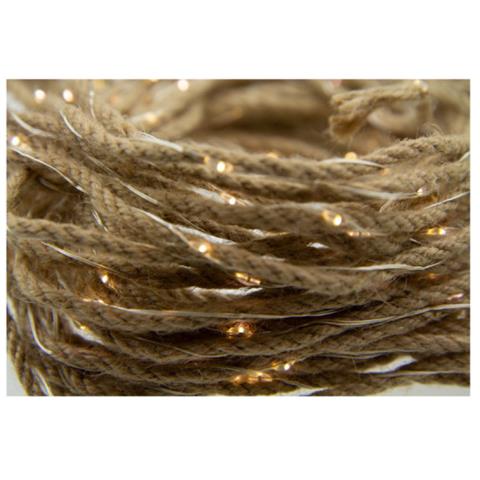 Ghirlanda Di Corda Di Iuta Edm - Stile Bohemien - 50 Micro-leds - 5 M - 71207 - Foto 4