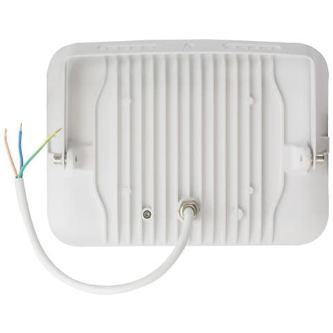 Proiettore Led Slim 50w 120lm /w Ip65 Vetro Bianco Bianco Caldo 3000k - 3500k 235x163x36 Mm Alluminio - Foto 1