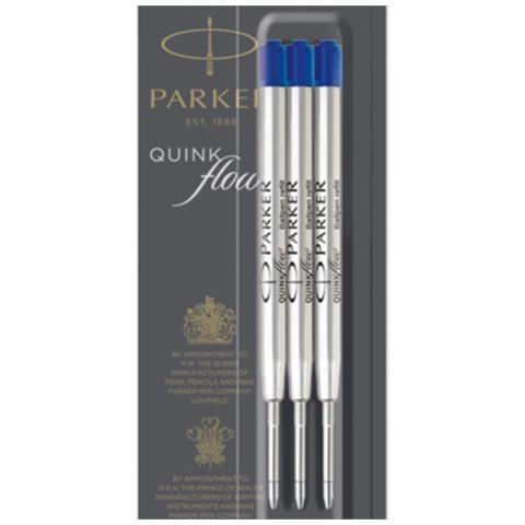 Refill Sfera QuinkFlow - Punta Media - Metallo - Blu - Blister 3 Pezzi - Foto 1