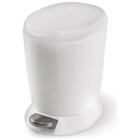 Pattumiera A Pedale 6 L Bianco - Cw1318 - Foto 1