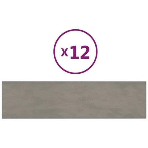 Pannelli Murali 12 Pz Grigio Chiaro 60x15 Cm Velluto 1,08 M - Foto 1