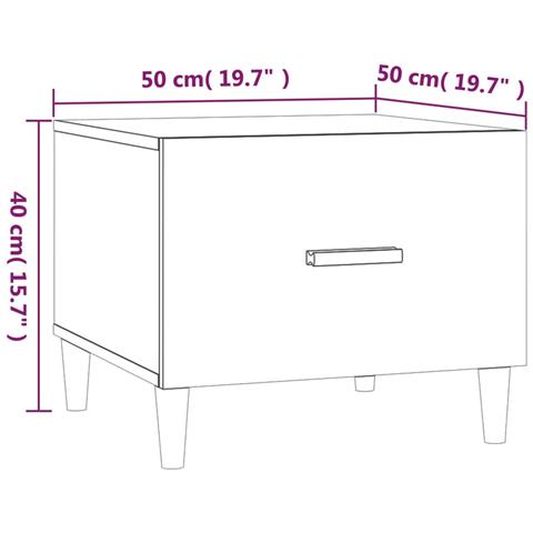 Tavolini Salotto 2pz Grigio Sonoma 50x50x40cm Legno Multistrato - Foto 2