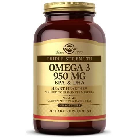 Omega-3 A Tripla Forza 950 Mg 100 Capsule Molli Solgar - Foto 1